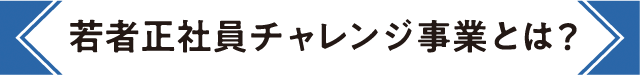 若者正社員チャレンジ事業とは？