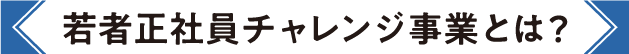 若者正社員チャレンジ事業とは？