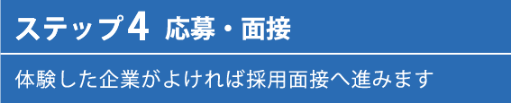 ステップ４ 応募・面接