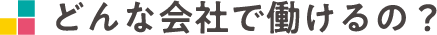 どんな会社で働けるの？